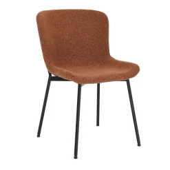 Stol HOME4YOU Manolo Rustbrun bouclé