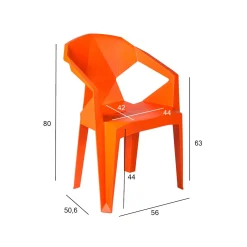 Stol HOME4YOU Muze Oransje