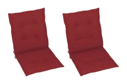 Stolsdynor för trädgården 4 st grå 100x50x3 cm Be Basic Wine red 100x50x3 cm