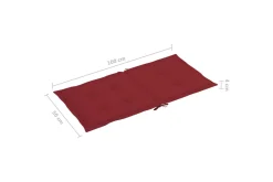 Stolsdynor för trädgården 4 st grå 100x50x3 cm Be Basic Wine red 100x50x3 cm