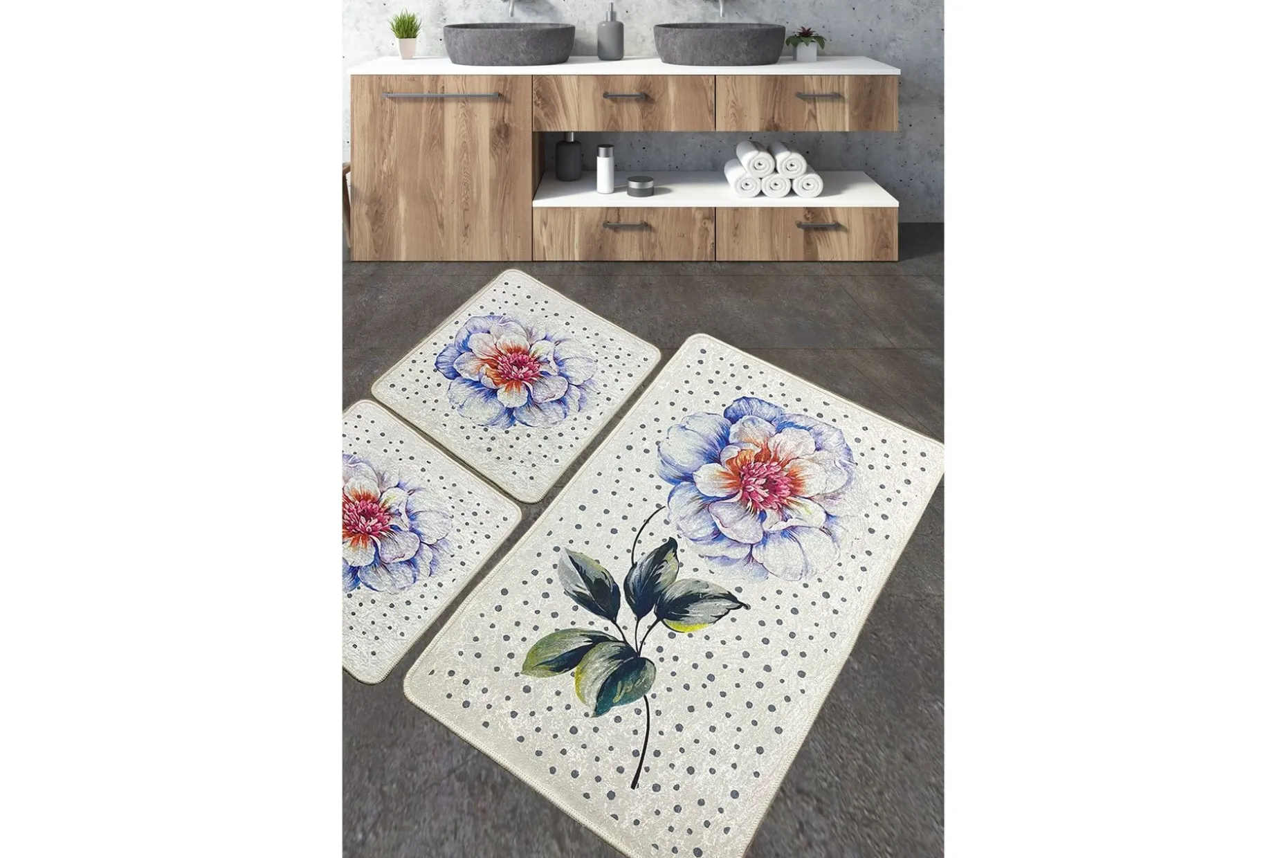 Stoneburn Baderomsmatte 60x100 cm Rektangulær