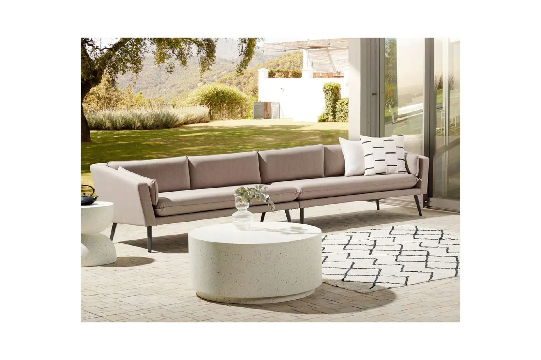 Stor soffa Beliani Loretello Beige/grå Beige||Grey