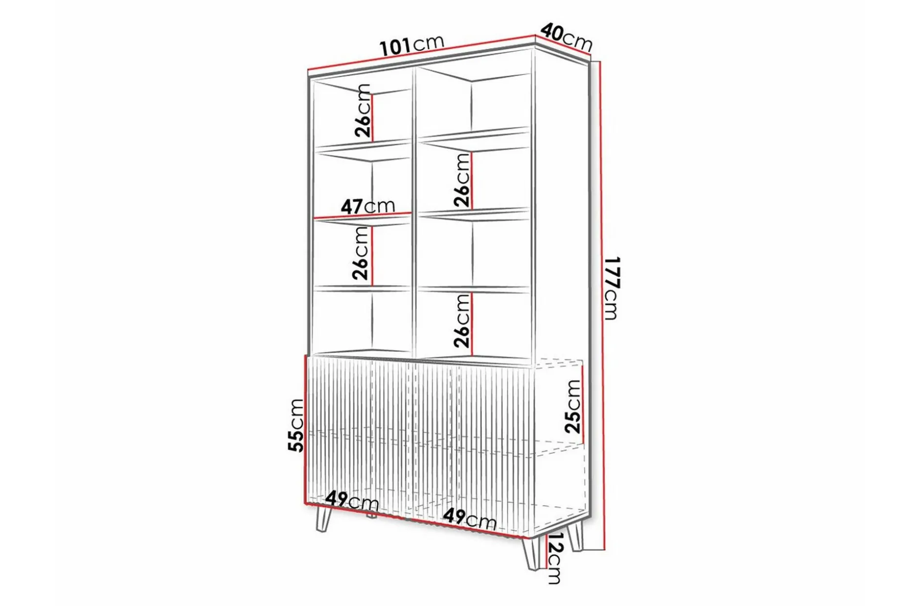 Strontian Bokhylla 101x40 cm Scandinavian Choice White