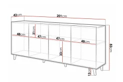 Strontian Highboard Scandinavian Choice Black