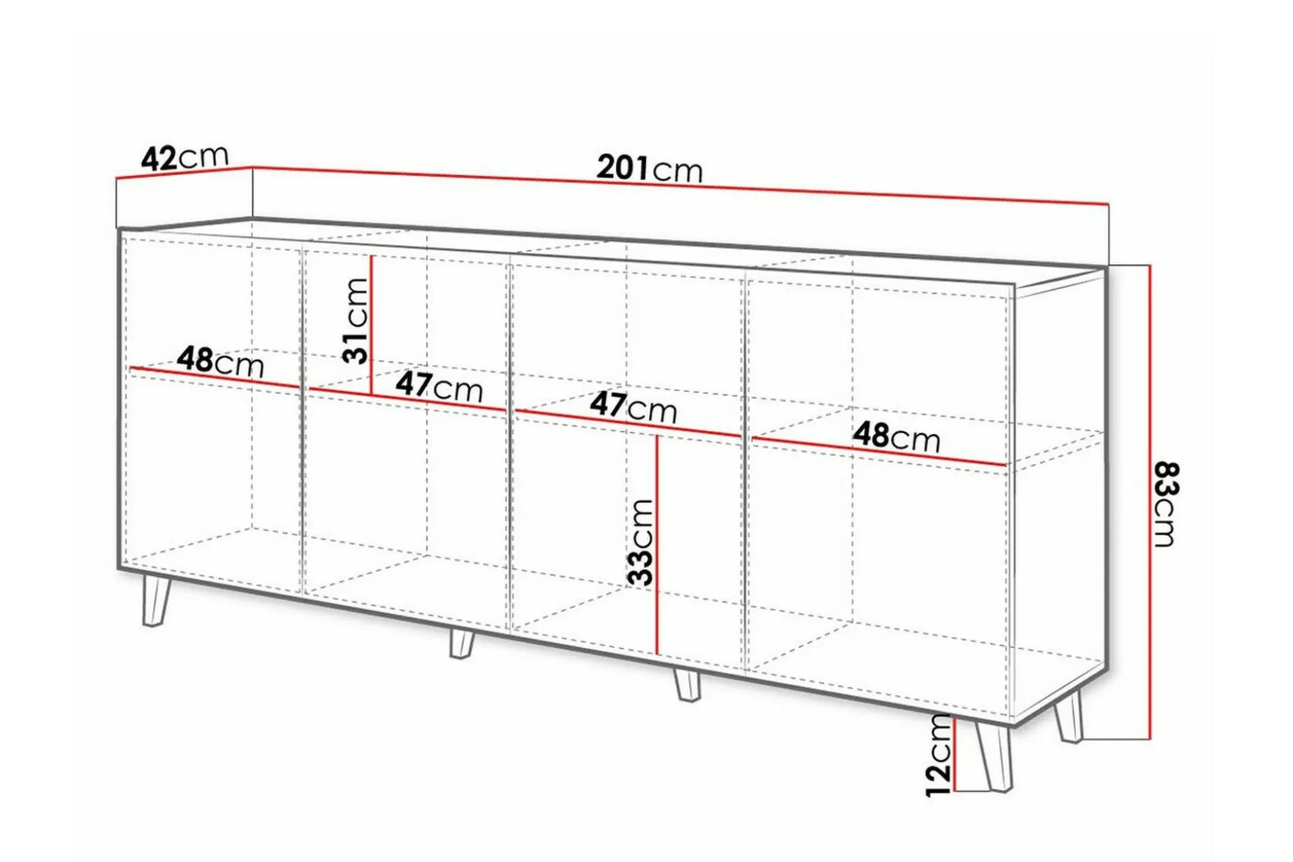 Strontian Highboard Scandinavian Choice Black