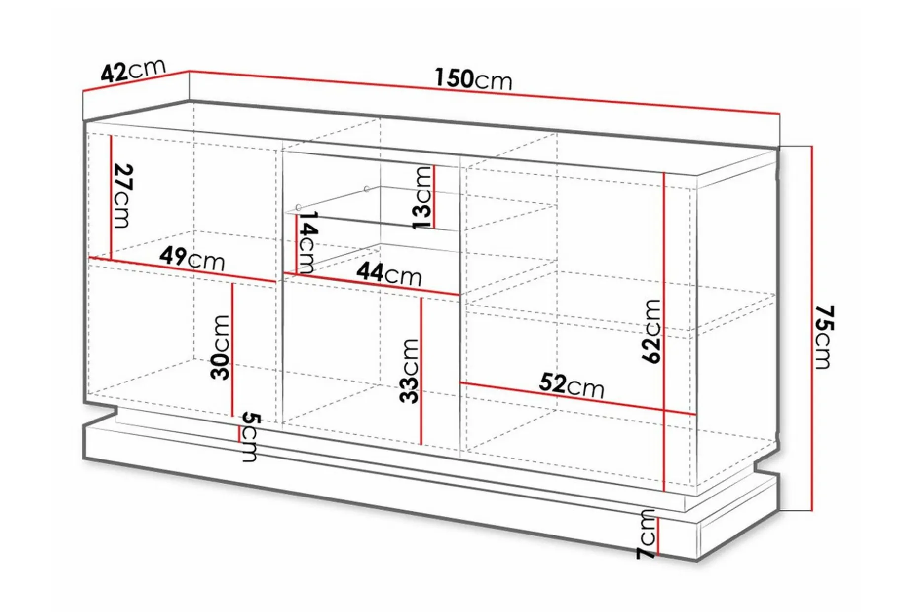 Strontian Highboard Scandinavian Choice White
