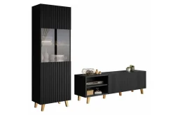 Strontian Möbelset För Vardagsrum Scandinavian Choice Black