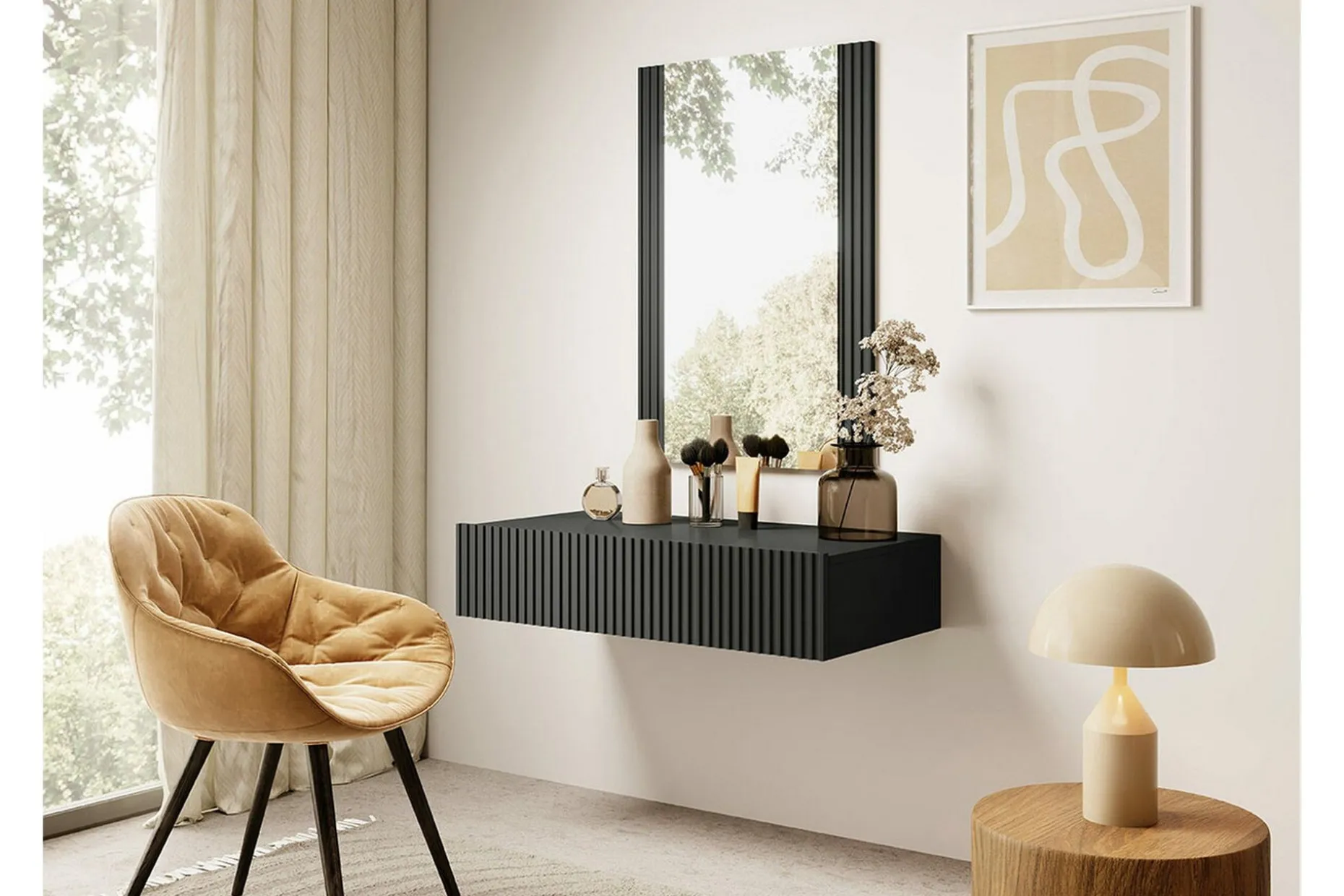 Strontian Sminkbord 80x42 cm Scandinavian Choice Anthracite
