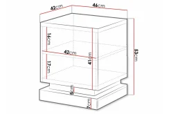 Strontian Sängbord 46 cm Scandinavian Choice White