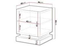 Strontian Sängbord 46 cm Scandinavian Choice White