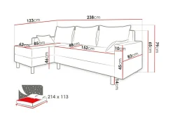Summerhill 3-seters Hjørnesovesofa