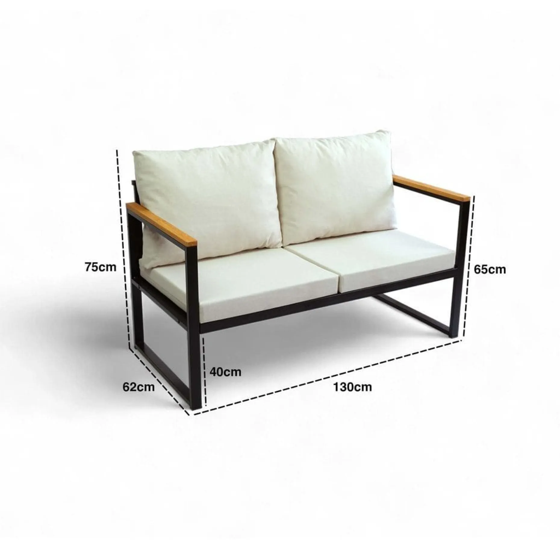 Sylros Hagesofa 130 cm