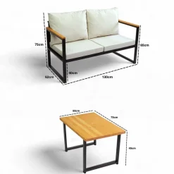 Sylros 2-seters Sofagruppe Utendørs