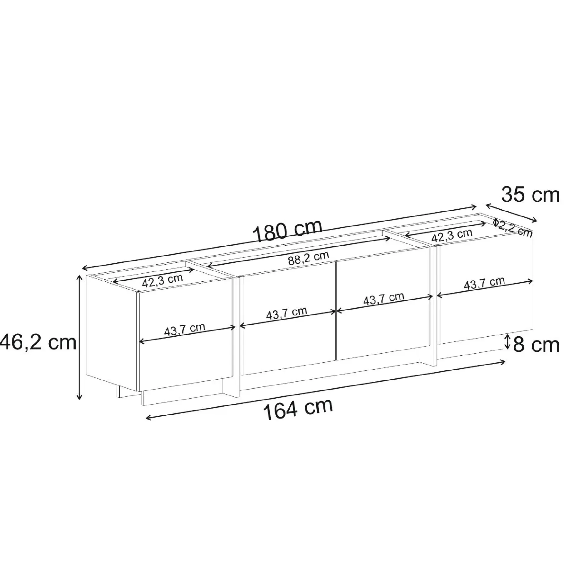 Sylvenn TV-benk 180 cm