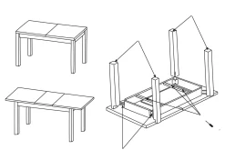 Tabell Forlengningsbart Spisebord 160 cm