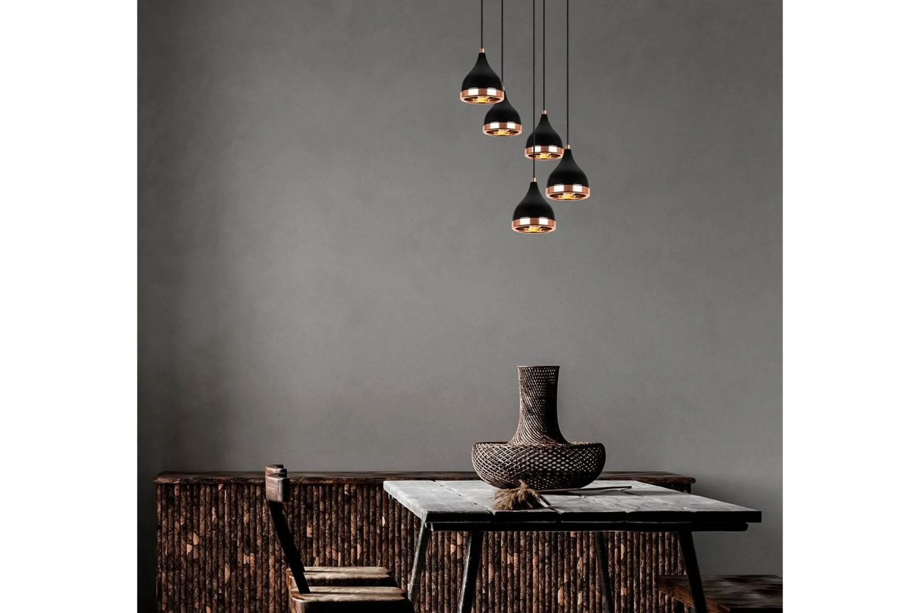 Taklampe Soodne Svart / Kobber