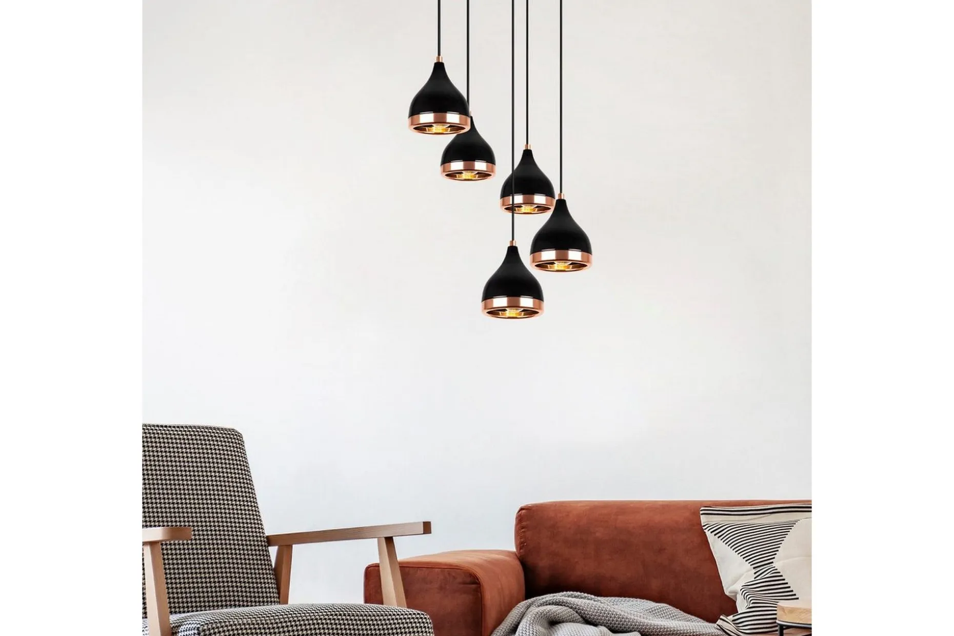 Taklampe Soodne Svart / Kobber