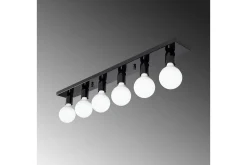 Taklampe Wostra Stor Svart / Hvit