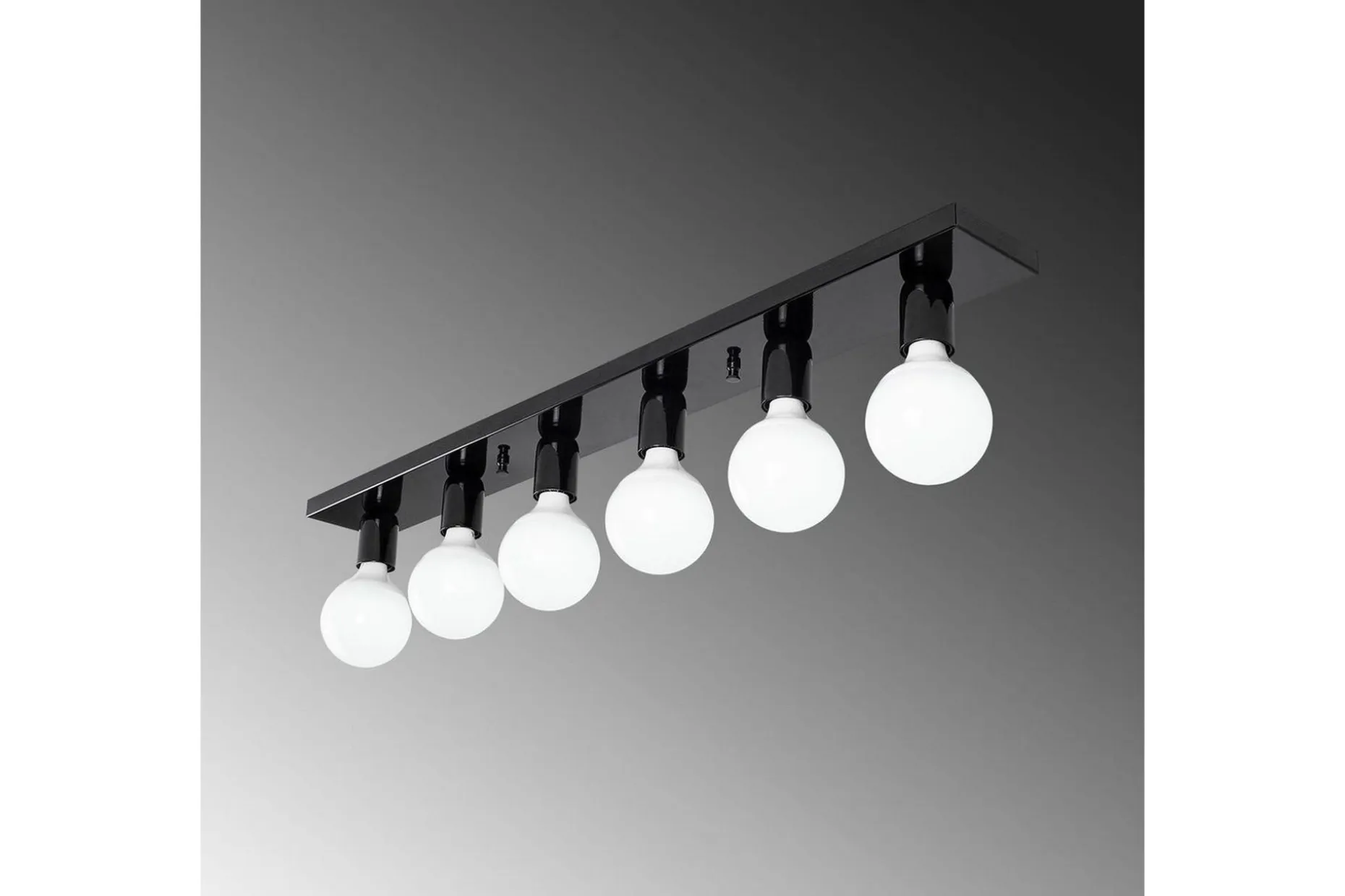 Taklampe Wostra Stor Svart / Hvit