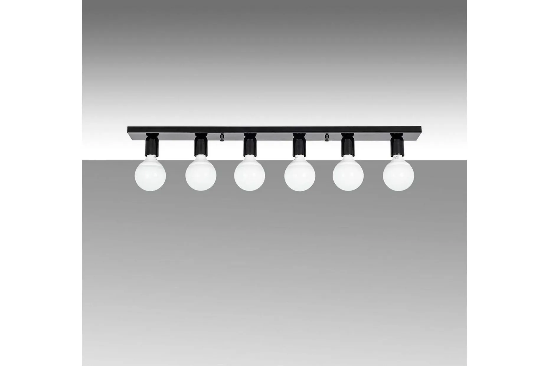 Taklampe Wostra Stor Svart / Hvit