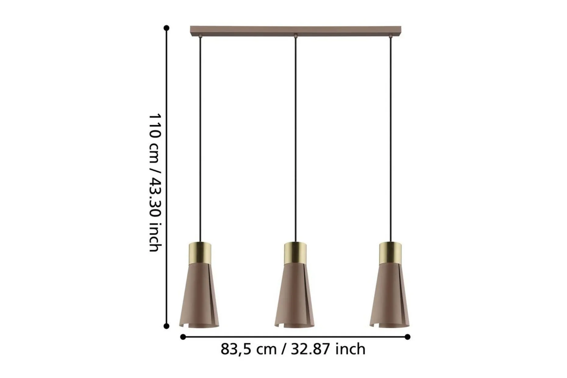 Takpendel Eglo Losalomas med 3 lamper