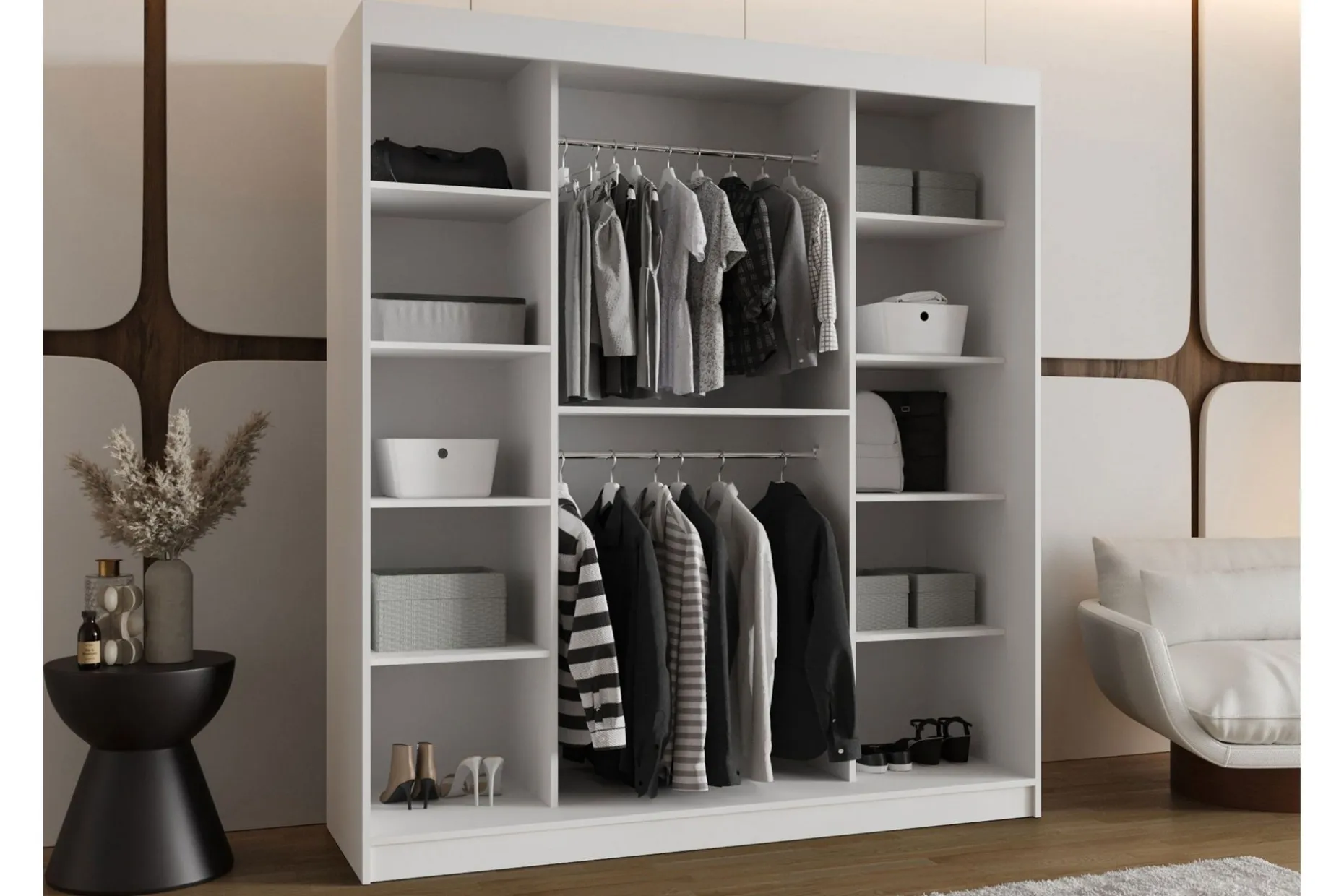 Tallmo Garderobe Med Speil 180x200 cm
