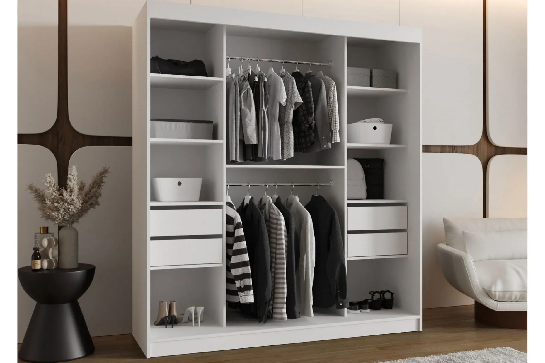 Tallmo Garderobe Med Speil 180x200 cm