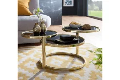 Tarwater Sofabord 58 cm med Oppbevaringshyller Rundt
