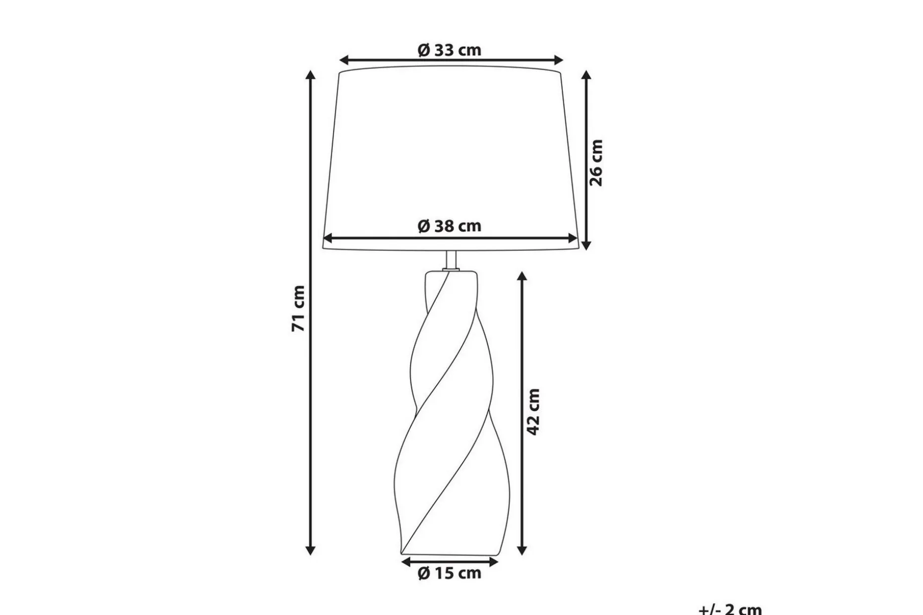 Tavra Bordlampe 71 cm E27