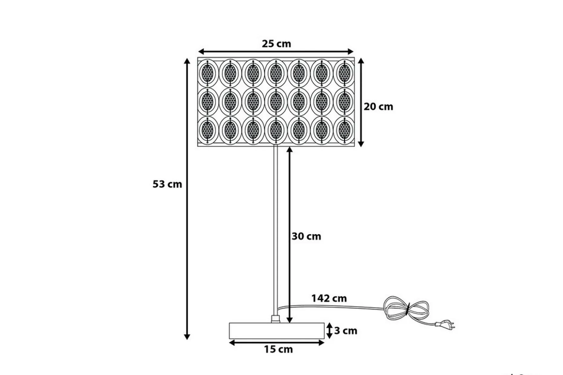 Tenna Bordlampe 25 cm