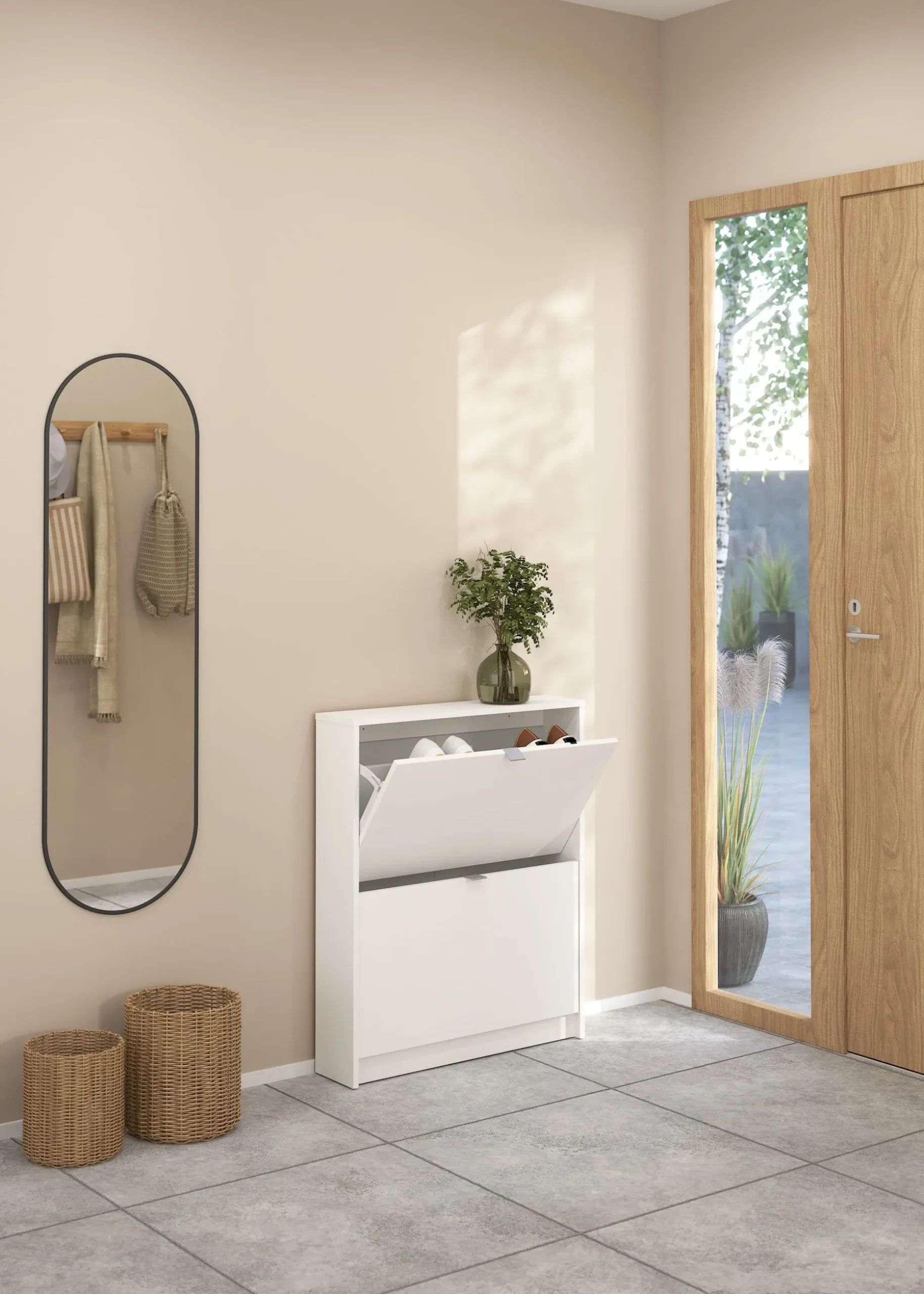 Tenor Skoskap med 2 rom 70x16x85 cm