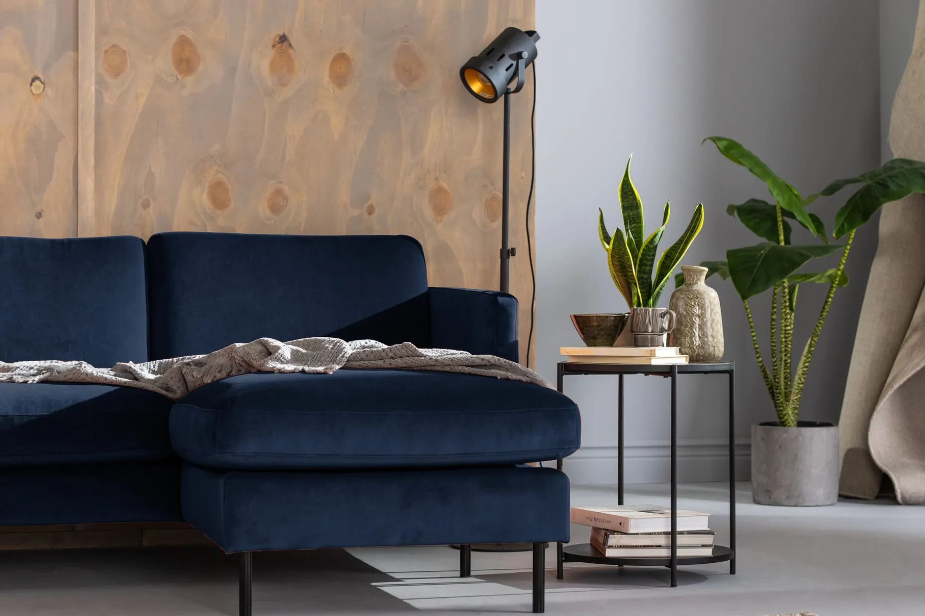 Teodin U-sofa med Divan Fløyel Høyre