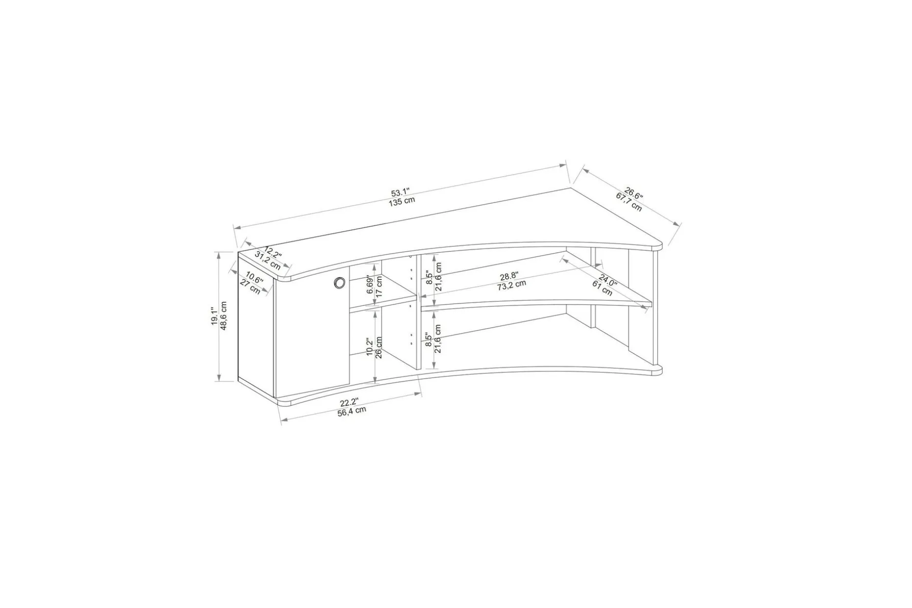 Termera TV-benk 135 cm