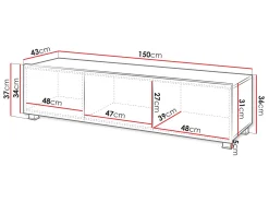 Tessan TV-benk 150 cm