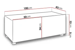 Tessan TV-benk 100 cm Liten