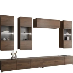 Tessan TV-veggseksjon med LED-belysning
