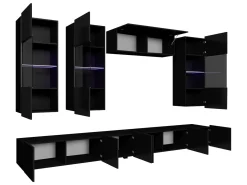 Tessan TV-veggseksjon med LED-belysning