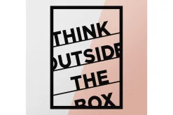 Think Outside The Box 50 cm Veggdekor