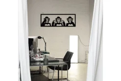 Three Monkeys L Veggdekor