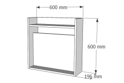 Toppley Veggskrivebord 60 cm med Oppbevaring Hyller