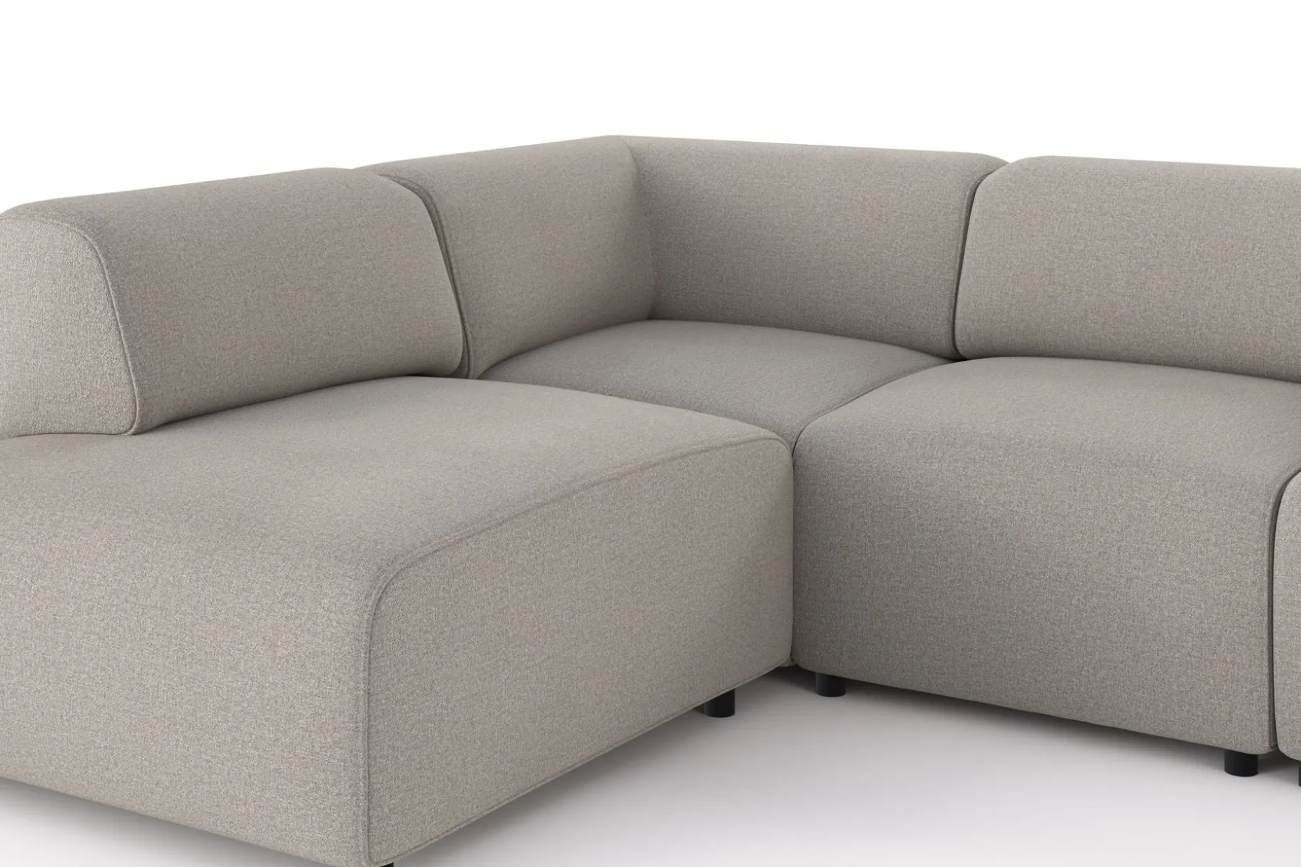Torvasen 5-seters sofa med divan venstre i stoff