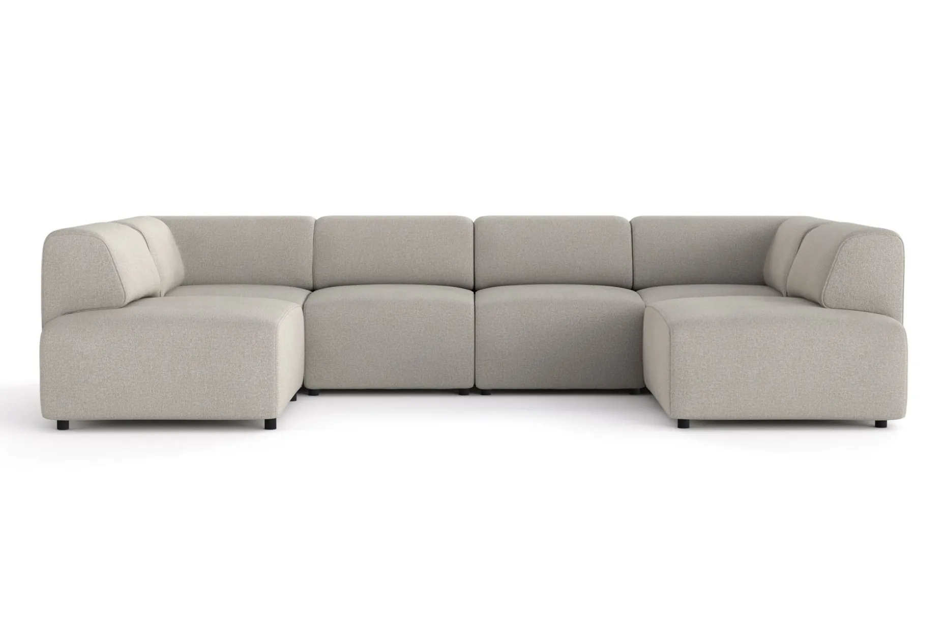 Torvasen 6-seters sofa med dobbeldivan i stoff