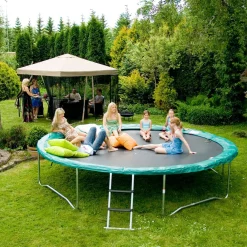 Trampoline HOME4YOU med grønt underlag 426 cm
