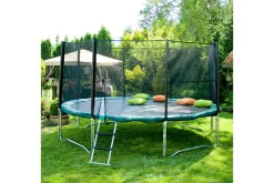 Trampoline med Beskyttelsesnett D426cm grønn