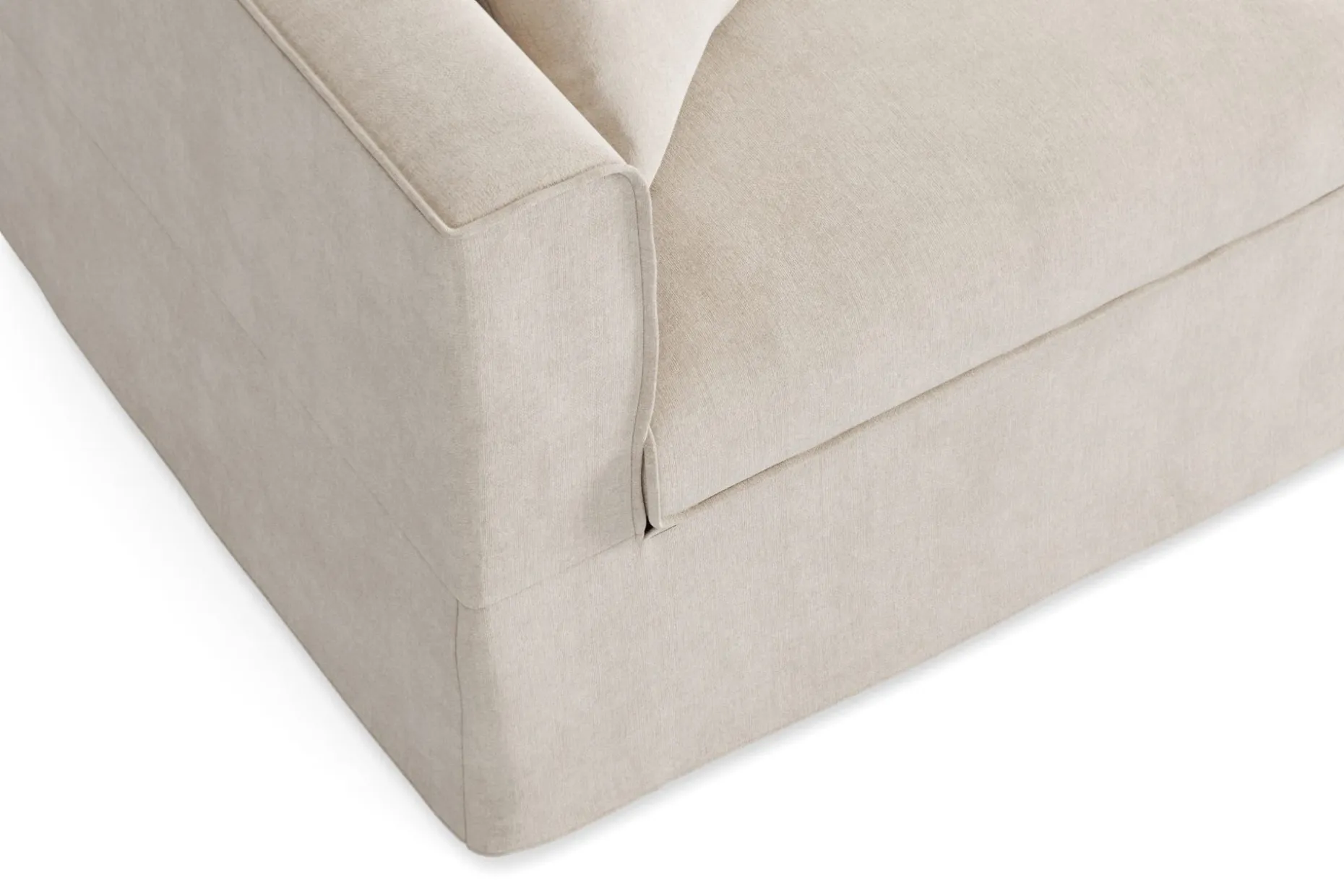 Travstad 3-seters sovesofa i chenille, fremoverutslått