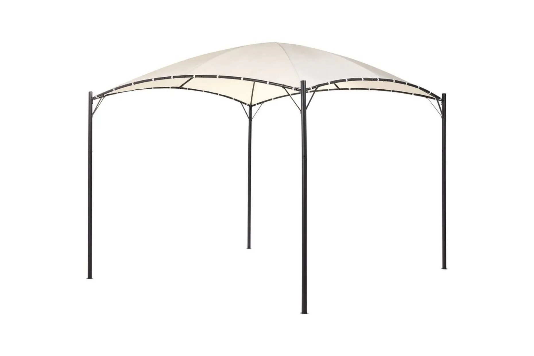 Trädgårdspergola Beliani Vomero Beige/svart Beige||Black