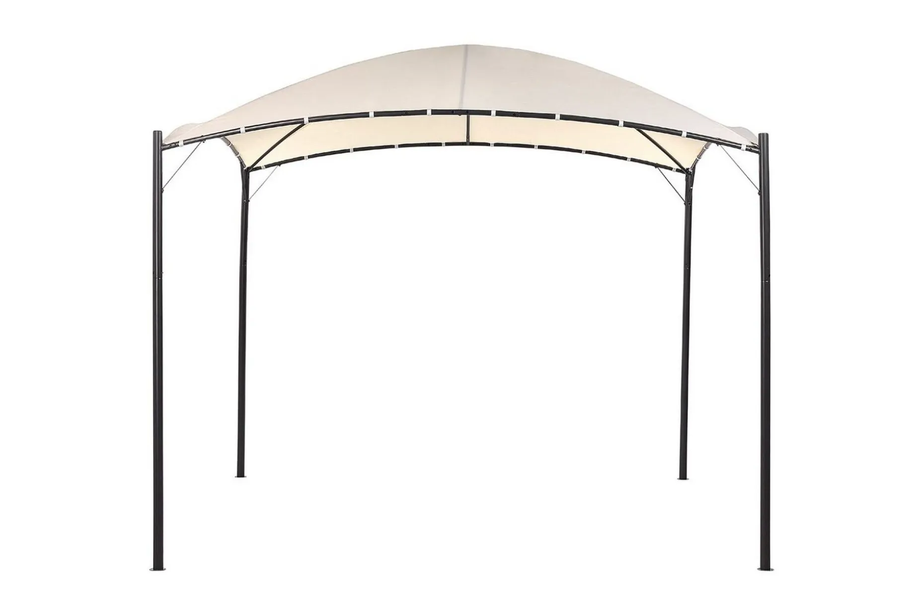 Trädgårdspergola Beliani Vomero Beige/svart Beige||Black