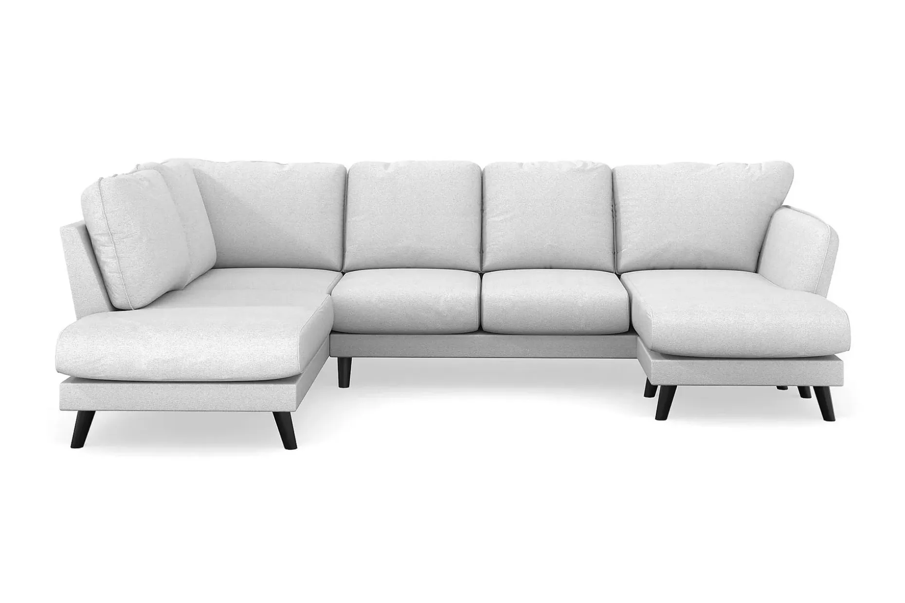 Trend Lyx 4-seters Høyrevendt U-formet Sofa med Divan og Sjeselong i Stoff