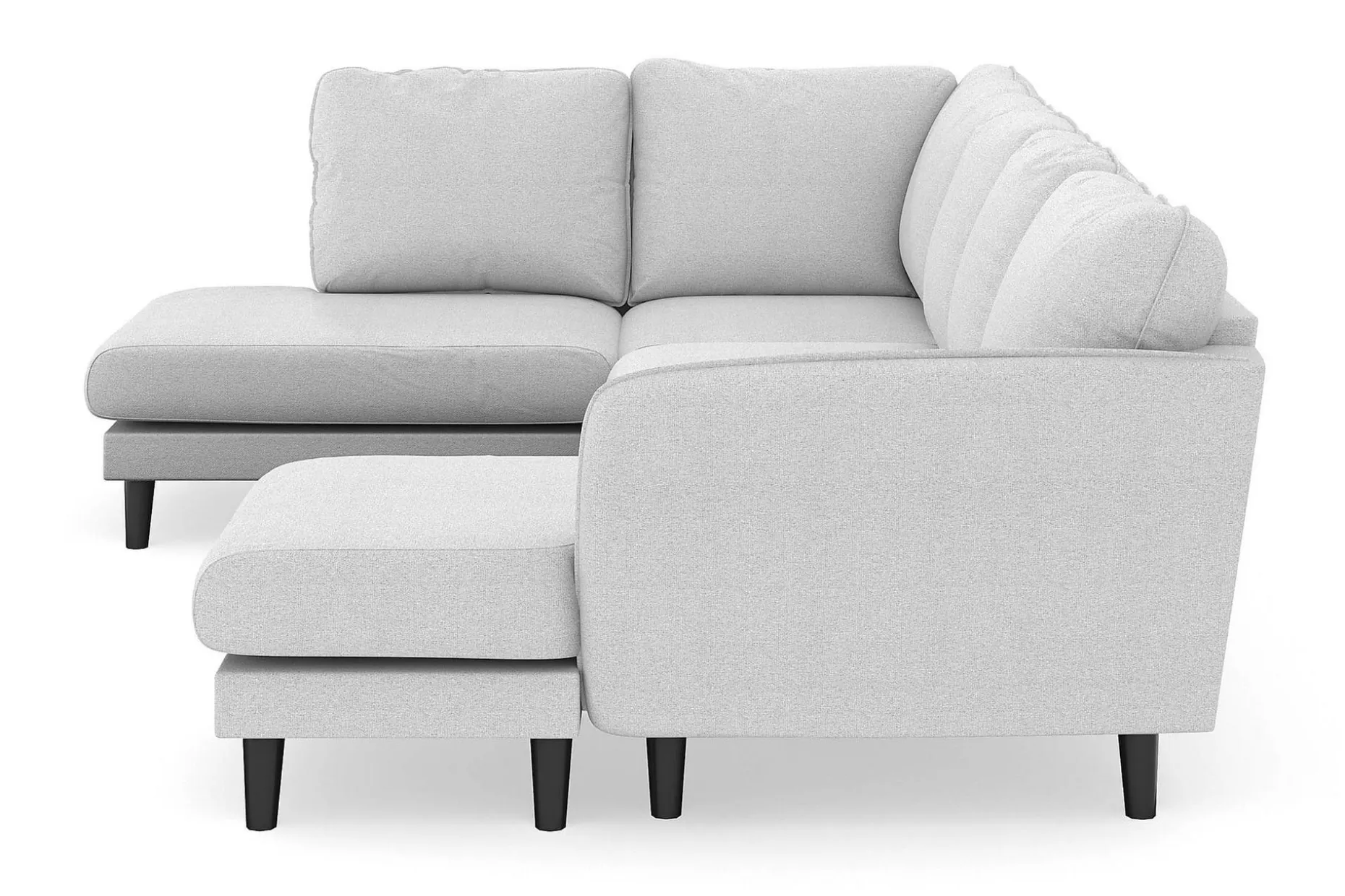 Trend Lyx 4-seters Høyrevendt U-formet Sofa med Divan og Sjeselong i Stoff