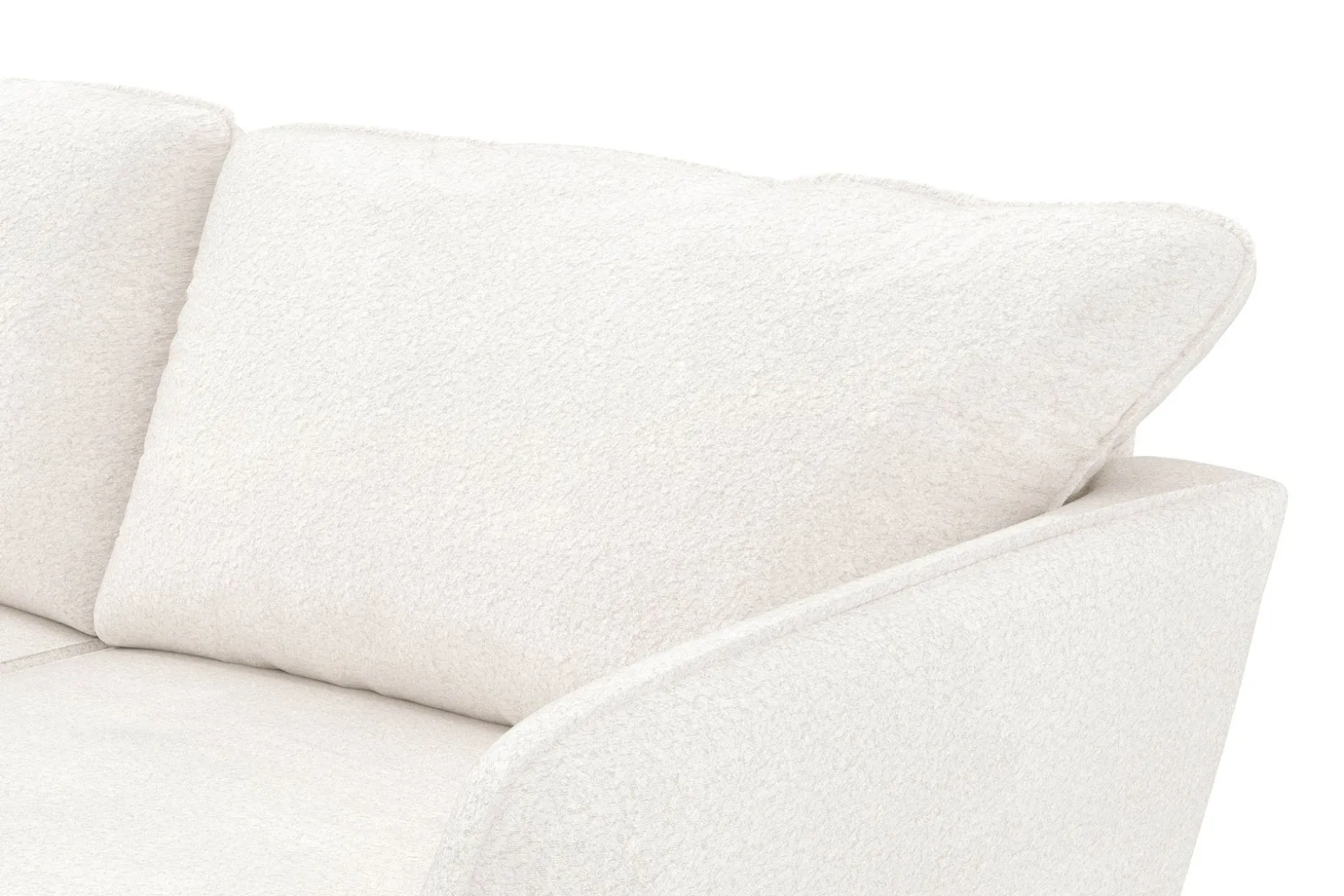 Trend Lyx 4-seters Høyrevendt U-formet Sofa med Divan og Sjeselong i Bouclé
